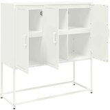 vidaXL Visoka omara bela 100,5x39x107 cm jeklo | Shoptok.si