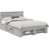  Okvir za krevet s uzglavljem Siva Sonoma 160 x 200 cm - Sivi hrast sonoma 160 x 200 cm | shoptok.hr