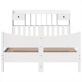 vidaXL Posteljni okvir brez vzmetnice bel 150x200 cm trdna borovina | Shoptok.si