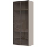 Jela Jagodina plakar sa aluminijumskim ramom P2-2AL - kolekcija opera - kašmir mat lak/al ram kašmir - 92x224x56cm Cene
