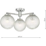  Där Lighting WAY5350 - Kupatilski plafonski luster WAYNE 3xG9/3W/230V IP44 hrom | Eponuda.com