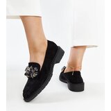 Gemre Black Suede Loafers with Zemzem Crystals | shoptok.hr