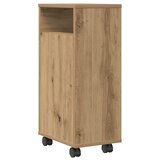  Uski kupaonski ormarić s kotačima boja hrasta konstruirano drvo | shoptok.hr