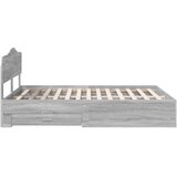  Krevetna konstrukcija Siva Sonoma 140 x 190 cm | shoptok.hr