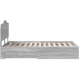  Konstrukcija postelje Siva Sonoma 135 x 190 cm Konstruiran les, (5000102277) | Shoptok.si