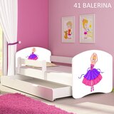 Dječji krevet ACMA s motivom, bočna bijela + ladica 180x80 cm 41 Balerina | shoptok.hr