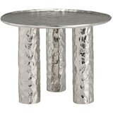 Ellos Home Aluminijasta okrogla klubska mizica v srebrni barvi ø 60 cm Art – Cene