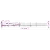  Vrtna ograda s obručem na vrhu Čelik 1426x100 cm Crna | shoptok.hr