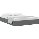 vidaXL postelja s shranjevanjem temno siva 135 x 190 cm blago, (5000123568) | Shoptok.si