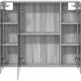  Kupaonski ormar s ogledalom Zidne Siva Sonoma 80 x 14.5 x 70 cm | shoptok.hr