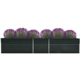 vidaXL Povišena vrtna gredica pocinčani čelik 400x80x45 cm antracit Cijene