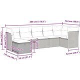 vidaXL 7-dijelni set vrtnih sofa svjetlosivi od poliratana | shoptok.hr
