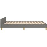 vidaXL Okvir za krevet s uzglavljem tamnosivi 120x190 cm od tkanine | shoptok.hr