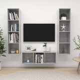 TV 3-dijelni set ormarića siva boja betona od iverice | shoptok.hr