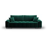 Cosmopolitan Design Zelena baršunasti sklopiva/s prostorom za odlaganje sofa 250 cm Wicklow – | shoptok.hr