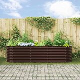 Povišena gredica Smeđa 320 x 80 x 81 cm Čelik | Eponuda.com