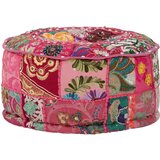  Tabure s patchworkom okrugli pamučni 40 x 20 cm ružičasti | shoptok.hr