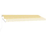  Samostojeća tenda na ručno uvlačenje 500 x 350 cm žuto-bijela | shoptok.hr