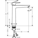 Hansgrohe visoka enoročna armatura za umivalnik TALIS E 240 brez zgornjega dela sifona - črna (71717670) Cene