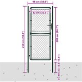  Vrtna vrata Čelik 100x200 cm Zelena | shoptok.hr