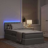  LED krevet za pohranu s madracem Svjetlosiva 100 x 200 cm | shoptok.hr