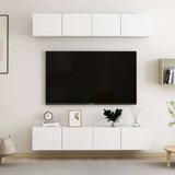 vidaXL TV omarice 4 kosi bele 80x30x30 cm iverna plošča Cene
