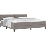  Postelja z vzmetnico z vzmetnico Taupe 200 x 200 cm blago, (5000127642) | Shoptok.si