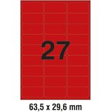  ETIKETE LK 63,5X29,6MM PK25L ZWECKFORM L6003-25 NEON CRVENE | Shoptok.si