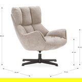 Marckeric Kremno bel fotelj Odette – | Shoptok.si