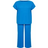Trendyol Curve Saxe T-shirt-Pants Knitted Two Piece Set