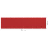 Balkonski zastor crveni 120 x 500 cm HDPE | Eponuda.ba