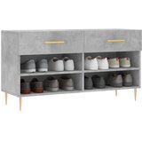  Klupa za cipele siva boja betona 102x35x55 cm konstruirano drvo | shoptok.hr