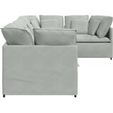  Modularna sofa s jastucima, baršunasta, svijetlosiva | Shoptok.si