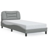 Furnova Posteljni okvir z LED brez vzmetnice svetlo siv 80x200 cm blago, (21935017) | Shoptok.si