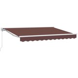  Ročno zložljivo senčilo Rjava 3 x 2,5 m Poliester s PU premazom, (5000205776) | Shoptok.si