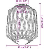 Sjenilo za svjetiljku crno Ø 23 x 28 cm od željeza i papira | shoptok.hr