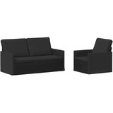  Set sofe 2 pcs Crna Tkanina - Crna Jednostruka + Dvostruka (140 cm) | shoptok.hr