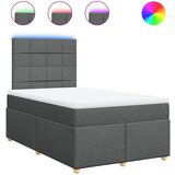 vidaXL Box spring postelja z vzmetnico temno siva 120x190 cm blago, (21310723) | Shoptok.si