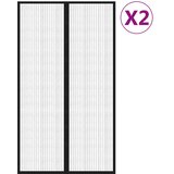  Zastori protiv insekata 2 kom s magnetima 200 x 80 cm crni | Eponuda.ba