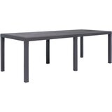 vidaXL vrtna miza iz plastike 220x90x72 cm izgled ratana rjava | Shoptok.si