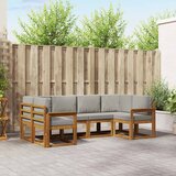  Set vanjskih sofa 6 kom. Prirodna i svijetlo siva | shoptok.hr