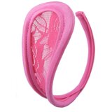 SuperLove Invisible Strapless C String Transparent Floral Lace Pink Cene