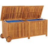  Vrtna kutija za pohranu s kotačima 150x50x58 cm od drva bagrema | shoptok.hr