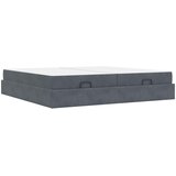  Okvir kreveta s madracem s madracem 2 pcs Siva nijansa Baršun | shoptok.hr