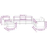  4-dijelni set sofa s jastucima sivi od umjetne kože | shoptok.hr