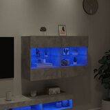 TV ormarić s LED svjetlima siva boja betona 98,5x30x60,5 cm | shoptok.hr