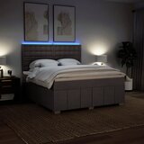  Krevet s oprugama i madracem smeđesivi 180x200 cm tkanina | shoptok.hr