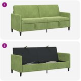 SOFA s pohranom Svijetlo zelena 192 x 78 x 87 cm Poliester | Eponuda.ba