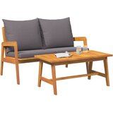 Bistro set s jastukom 2 pcs Prirodna nafta Čvrsto drvo akacije | shoptok.hr