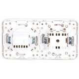 Aigostar Dvostruki prekidač br. 5 i SCHUKO utičnica 230V sa okvirom, bela | Eponuda.com
